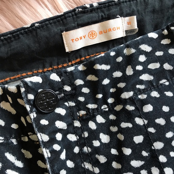 Tory Burch Walker Cargo Dotted Pony Print Jean Size 31 - Picture 3 of 14